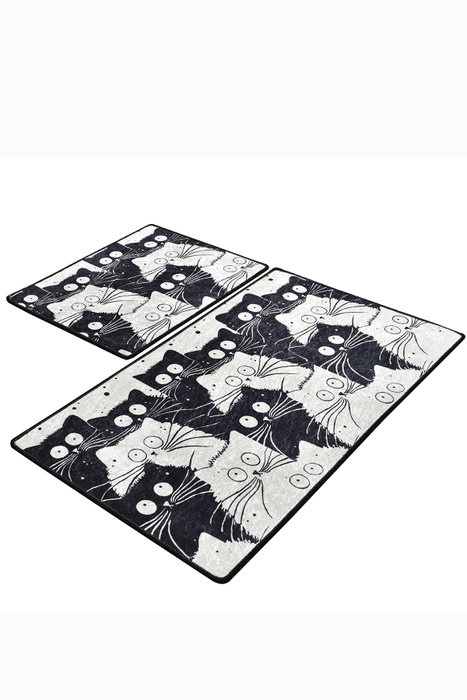 Mijölnir White Cats Juego de Alfombras de Baño Multicolor Mijölnir White Cats Juego de Alfombras de Baño Multicolor